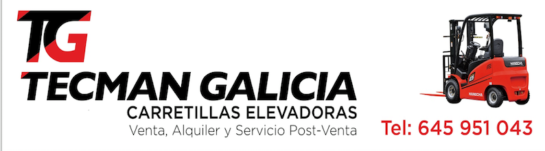 Tecman Galicia, empresa de carretillas en Orense. Venta, renting, servicio técnico y mantenimiento de carretillas nuevas y de segunda mano en Orense, Ourense, Lugo, Ginzo de Limia, Allariz, Verín, A Coruña, etc.